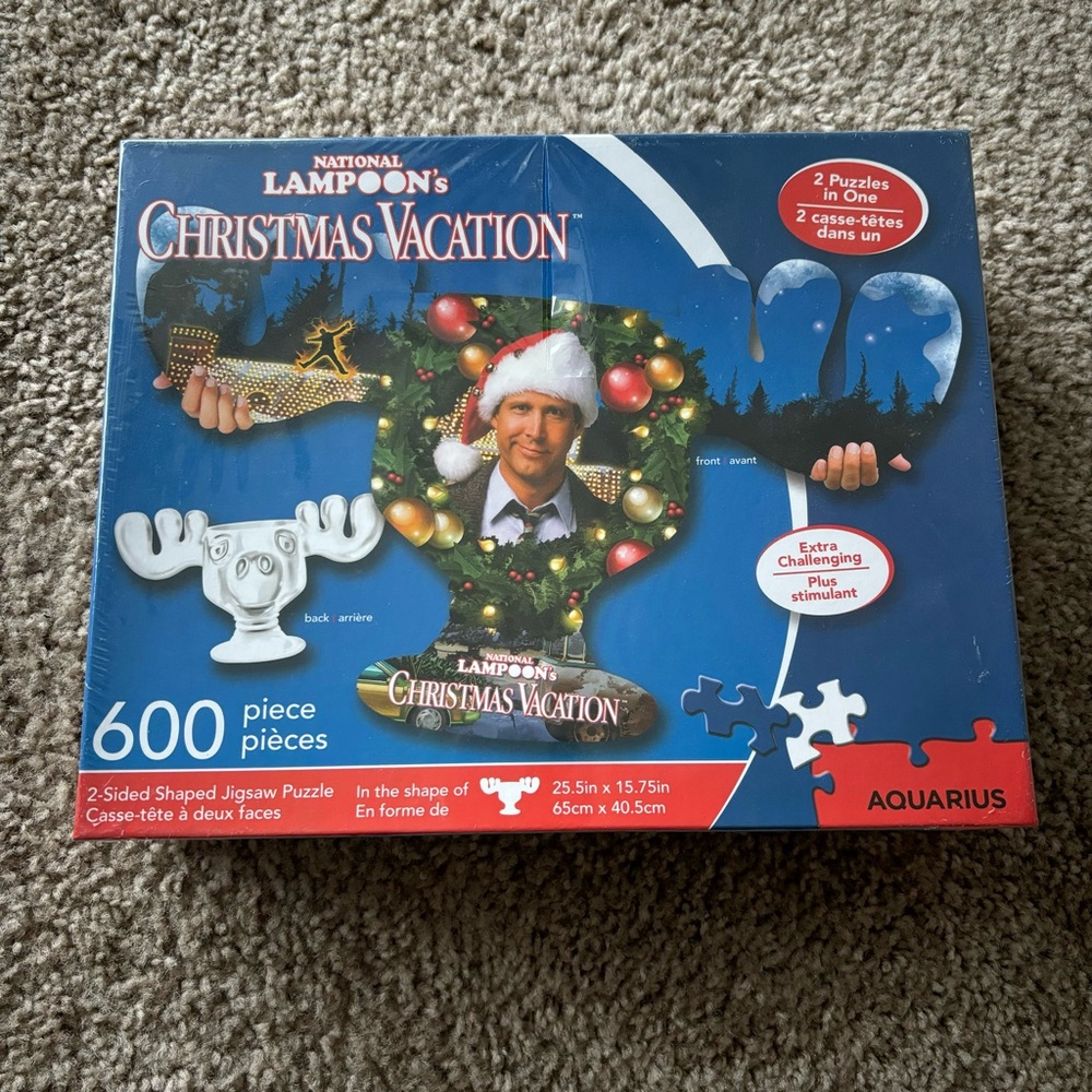 New National Lampoon’s Christmas Vacation 600 Piece 2 Sided Puzzle Moose Mug